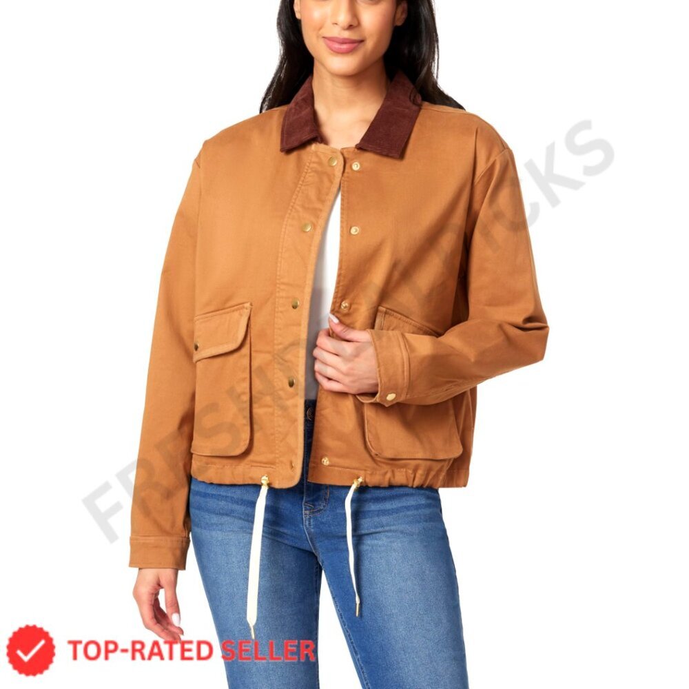 Relaxed Stretch Canvas Barn Jacket Classic Casual Oversized Y2K Chic